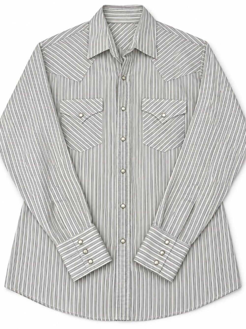 Plains Western Wear Menβs M Striped Pearl Snap Western Shirt Cowboy Rodeo